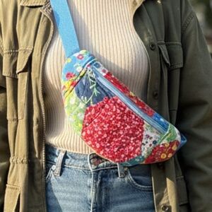 Upcycled Colorful Patchwork Belt Bag